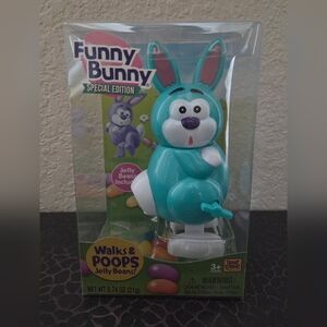 Funny Bunny Special Edition In Teal -  Walks & Poops Jelly Beans